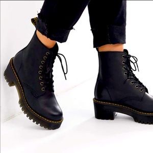 Dr Martens Shriver Hi Black Platforms